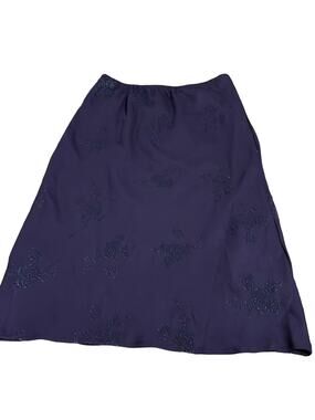 Lavender Brand Dark Purple Skirt with Textured Design Woman Size Medium